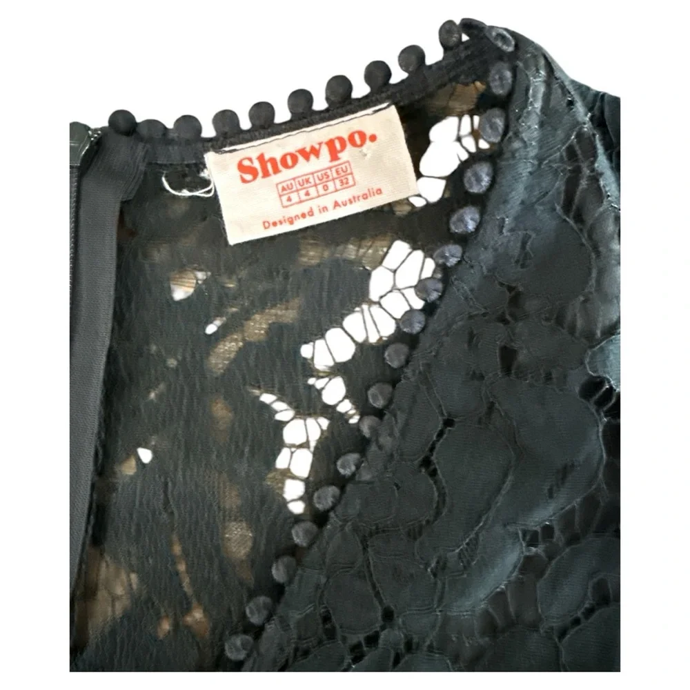 Showpo Do You Miss Me Dress Black Lace size 0 - Picture 4 of 9